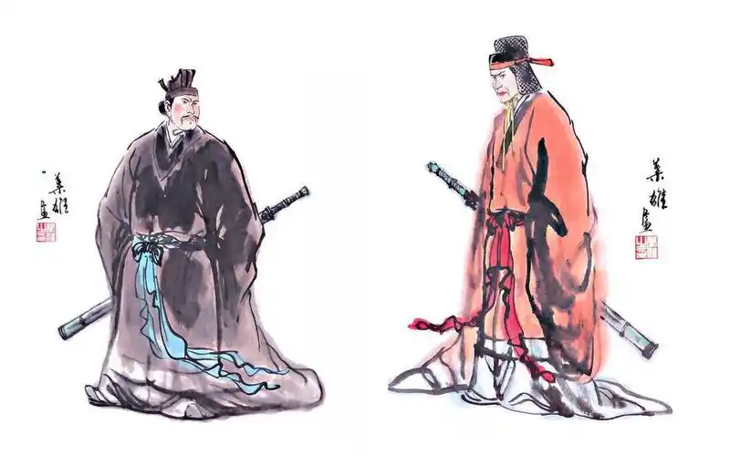 三国人物水墨画,高清图片,艺术壁纸-回车桌面