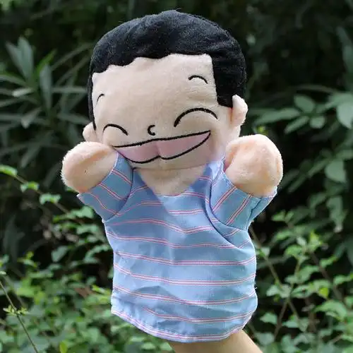 开学热卖家有儿女手偶玩具大号布偶 毛绒一家人手指偶讲故事游戏