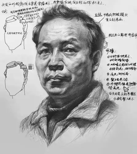 素描头像五官的细节,比如瞳孔的位置等,确定好位置之后再根据人物脸部