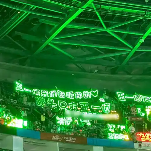 爱博们的灯牌都好有意思 每次都能讨博帝欢心感觉王一博每次认真看