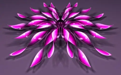 3d紫色的花瓣 壁纸 - 1440x900