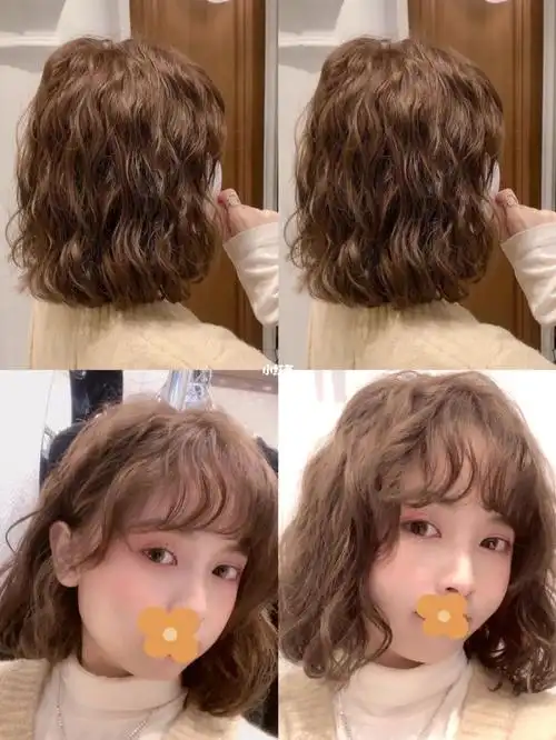 短发尴尬期一定要烫法式蛋卷头减龄神器呀