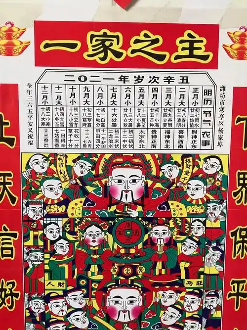 灶王爷年画解析讲解灶王奶奶画像