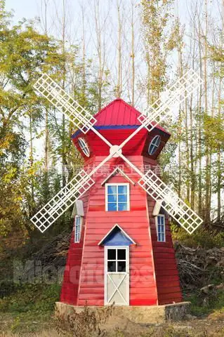 大型荷兰风车 房高6米 旅游景点拍照道具 厂家一座起批发100%实木