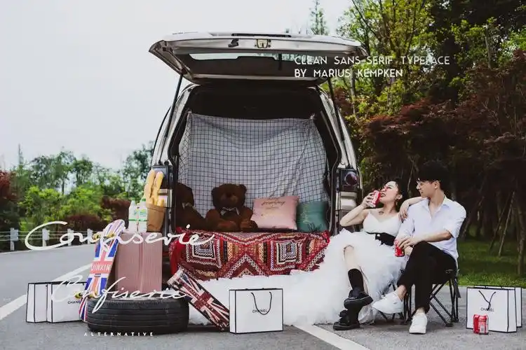 摄影师海蓝的婚纱摄影作品《汽车》