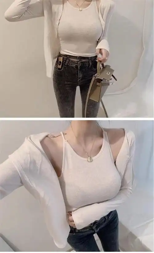 女主播服装上镜性感显胸女装清超仙欲辣妹上衣微胖大黑色s7090斤内