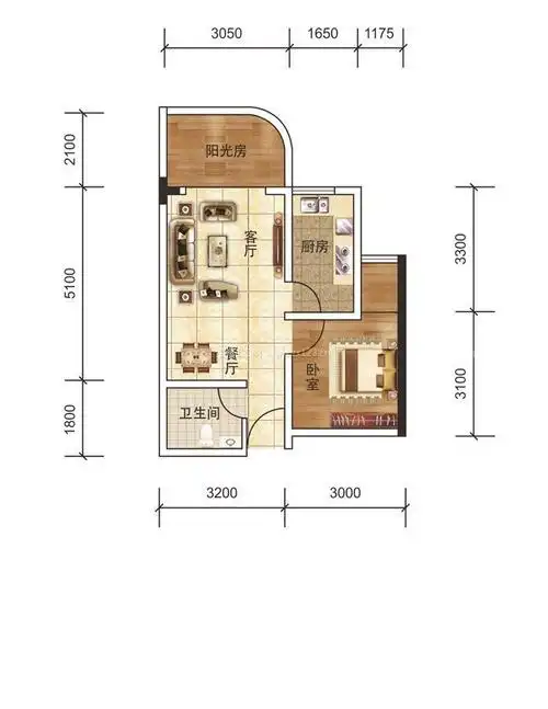 50平米小户型房子室内设计平面图