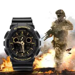 shock运动防水华仔拆弹专家手表男表ga100cf卡西欧g1a9