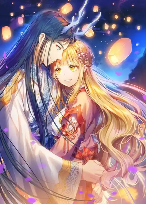 二次元男女系列之"纯美爱情"主题插画图集!执子之手与子偕老