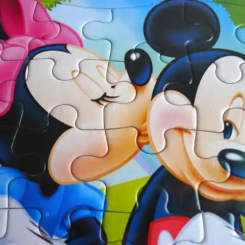 儿童拼图纸质平面拼图40片智力益智卡通动漫37岁宝宝早教批发