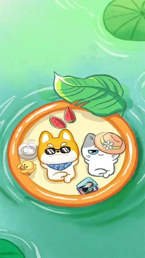 手绘卡通萌宠可爱高清手机壁纸