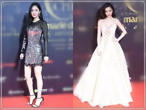 杨幂杨颖穿鱼鳞裙同台比美这场辣妈之间的性感之争你站谁