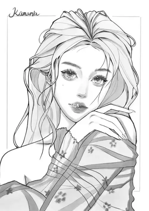 女生头像线稿练习