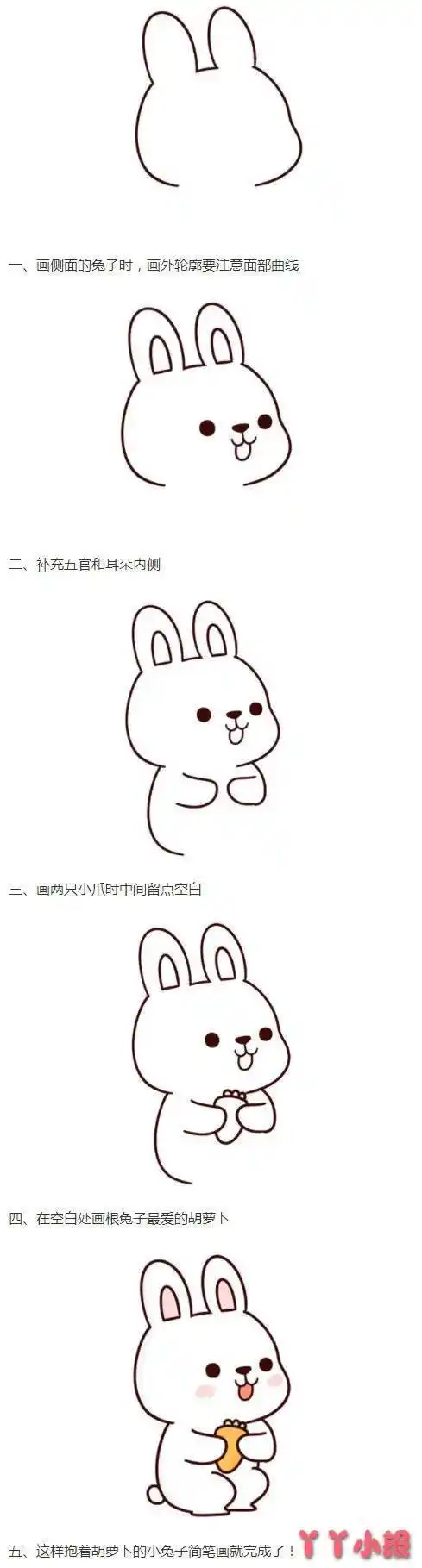 兔子画法简笔画画小兔子的简笔画