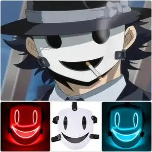 万圣节cosplay面具日本游戏动漫杀手天空侵犯高层入侵led发光面罩