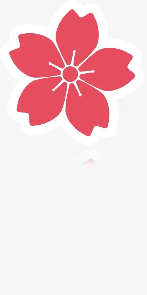 樱花矢量图插画素材扁平风春天ai