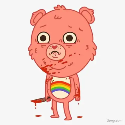 卡通杀手小熊恐怖