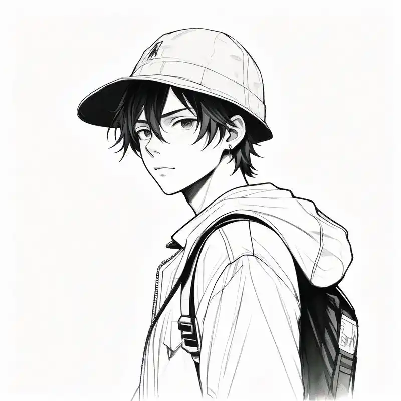黑白线稿男生头像,谁用谁帅系列!做头像真的很好看!