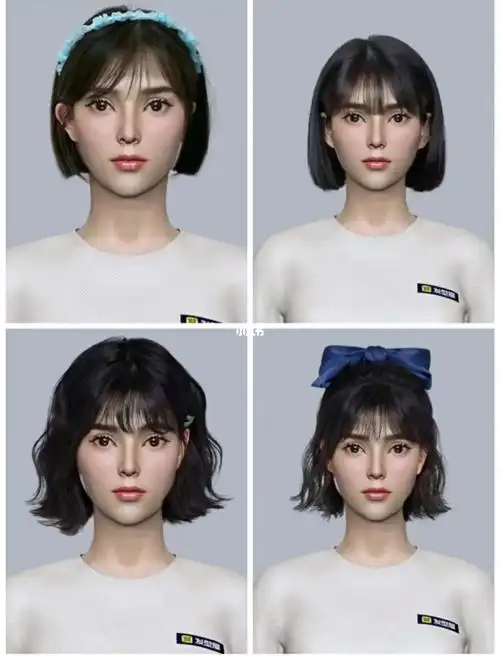 修饰脸型选发型女生短发刘海女生脸型测试