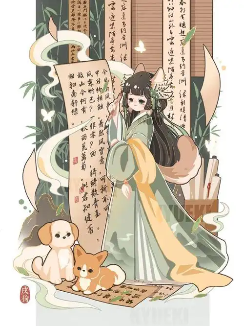 3组十二生肖拟人化古风插图