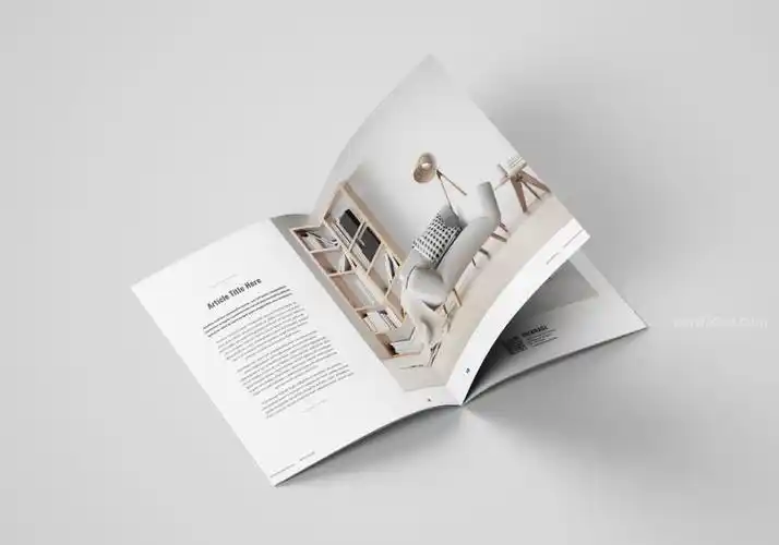 简约的家居家装室内设计主题杂志indesign设计模板