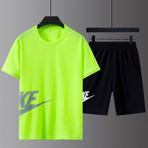 套装/单件夏季男士套装薄运动休闲圆领短裤短袖两件套t恤速干套装