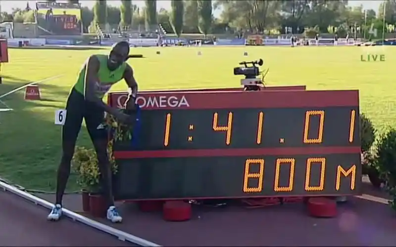 (前800米世界纪录)2010年列蒂国际田联挑战赛男子800米决赛大卫鲁迪沙