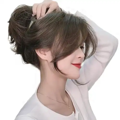 刘海假发八字女真发自自然无痕网红法式前额刘海片