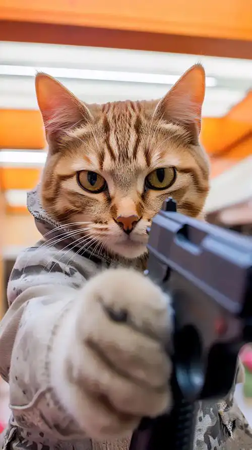 最近手头有点紧,想干一票大的!#社会猫 #这个猫头好上头 - 抖音