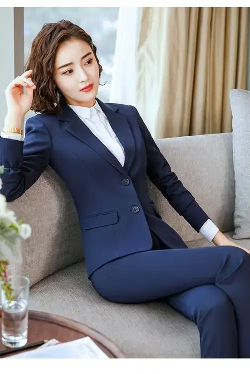 女装套装时尚气质修身西服女神范大学生面试正装酒店前台小西装工作服