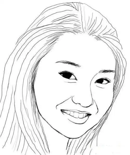 人物素描头像简笔画