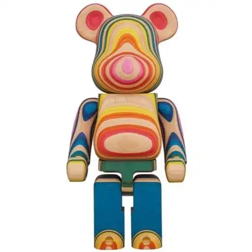 bearbrickharoshivertical400%彩虹木头熊国内现货玩具