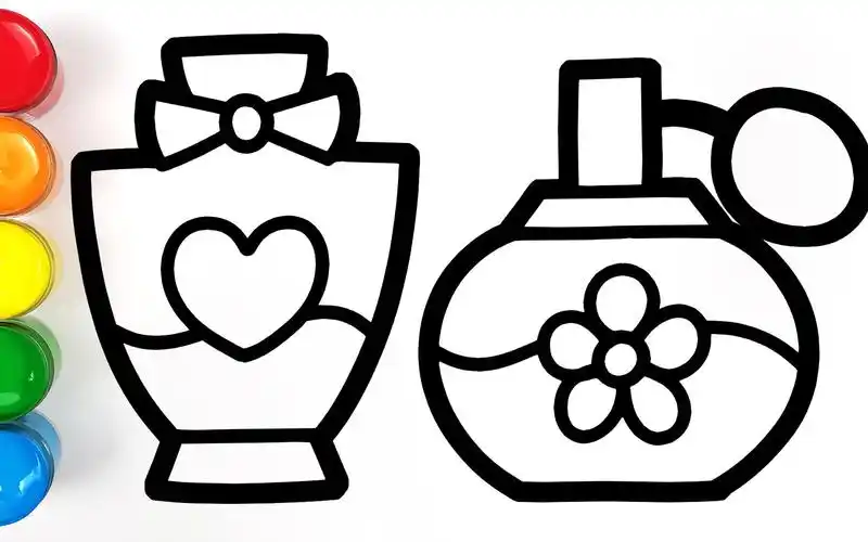 画6款不同的香水,送给妈妈装扮梳妆台#趣味填色儿童简笔画