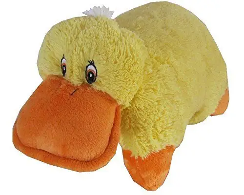 new duck zoopurrpets 2-in-1 stuffed animal and pillow large 19"