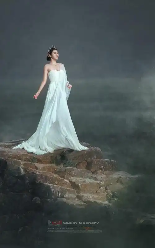 桂林山水环境人像