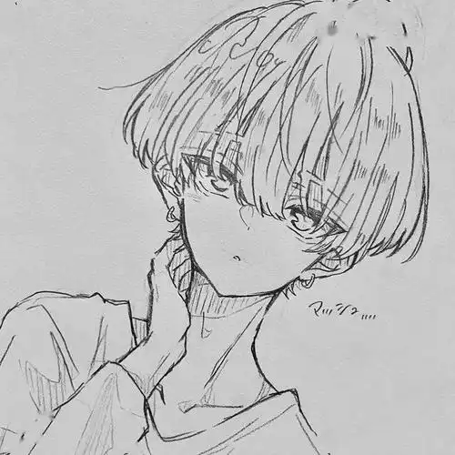 男生为主的动漫线稿不难寒假画画吧