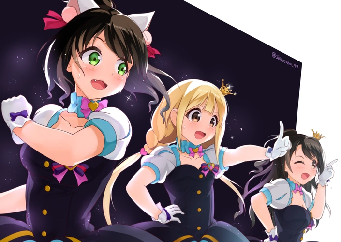 eyes,blonde,dark hair,anime girls,anime,壁纸,高清壁纸人物,舞蹈家