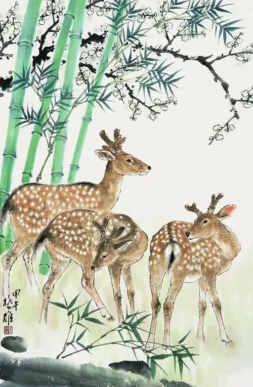 梅花鹿_方楚雄_三滴水书画院_画廊主页_雅昌艺术网