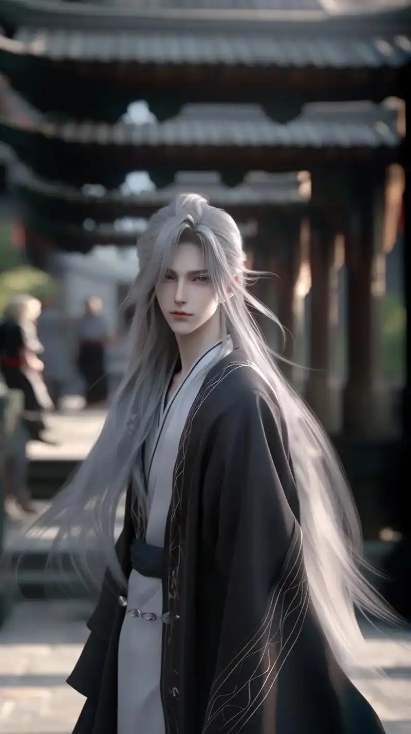 一身素衣74水瓶美男.#邪魅古风男主 #小说男主脸 #白毛 # - 抖音