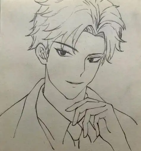简笔画帅气男生