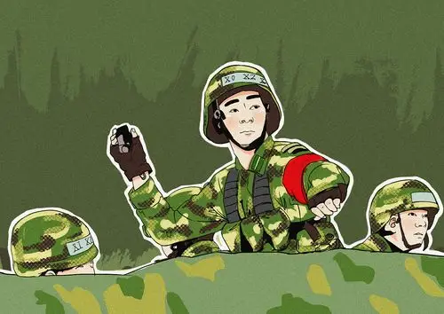 关于军旅插画