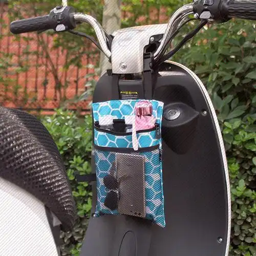 电车挂物袋电动车物品收纳挂袋前置手机包储物充电器电动车车篮