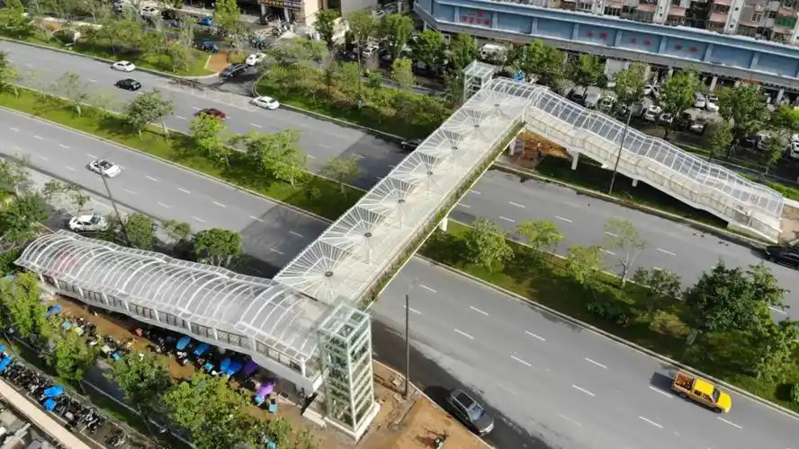 上新南山这3座人行天桥投入使用高颜值多功能抢先看
