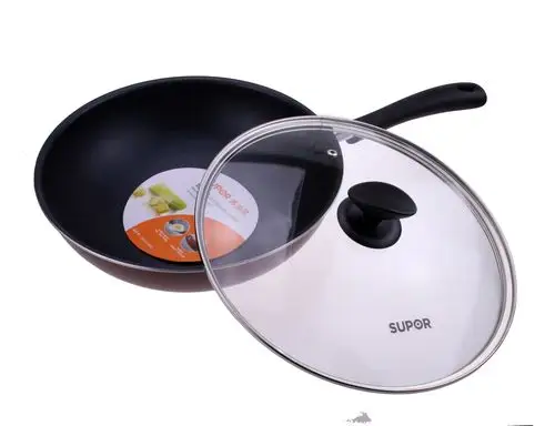 炒锅苏泊尔不粘锅36cm油烟燃气电磁炉通用平底炒锅