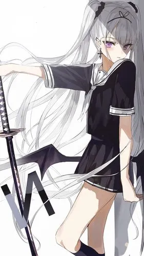 二次元性感短裙美女手机壁纸