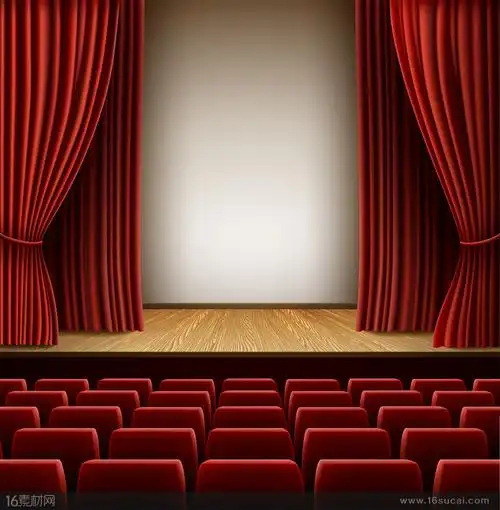 逼真舞台帷幕矢量素材(三)