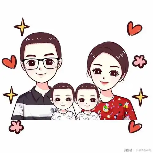 个性一家三口四口五口微信头像有你想要的吗