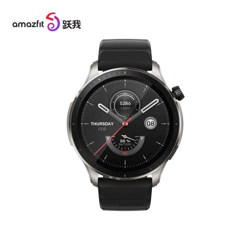 gtr 4 银翼黑 50米防水 心率血氧 跑步游泳 智能运动电话手表男女士