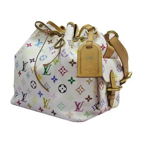 [9.0新]路易威登lv白三彩水桶包女士手提单肩包