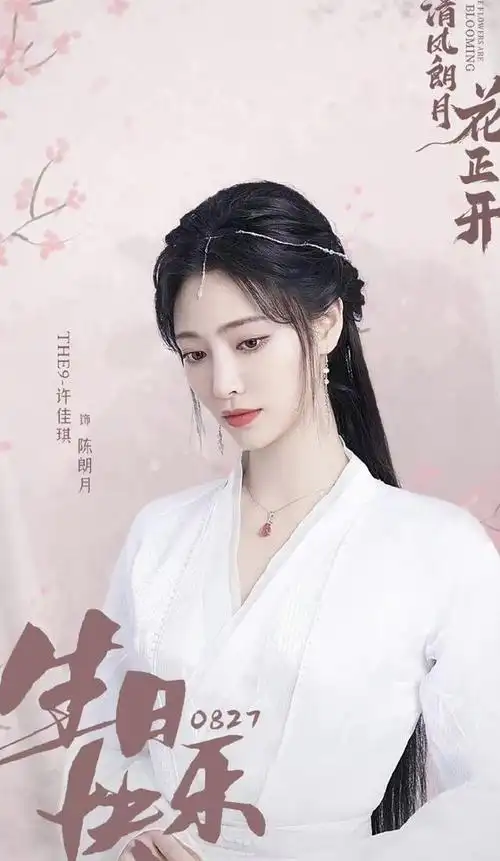 许佳琪新剧清风朗月花正开定档又仙又美氛围感拉满